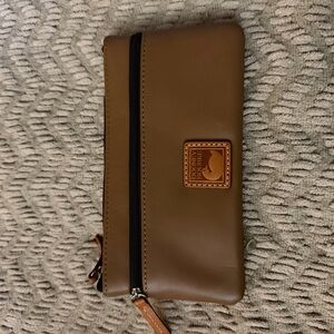 Dooney & Bourke Tan Leather Zip Wallet